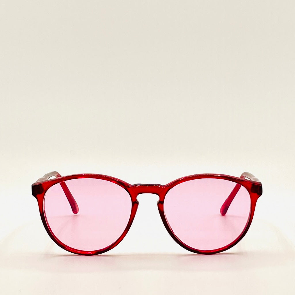 Sarasota World of Frames Red w/ Pink Lenses 51/19 Modern Optix