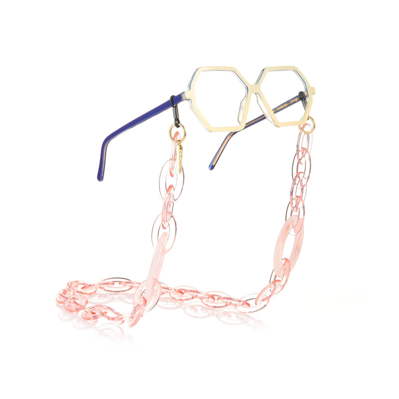 Eyeglass Chain Mini Oval in Pink