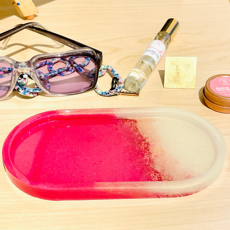 Trinket Tray Hot Pink Ice