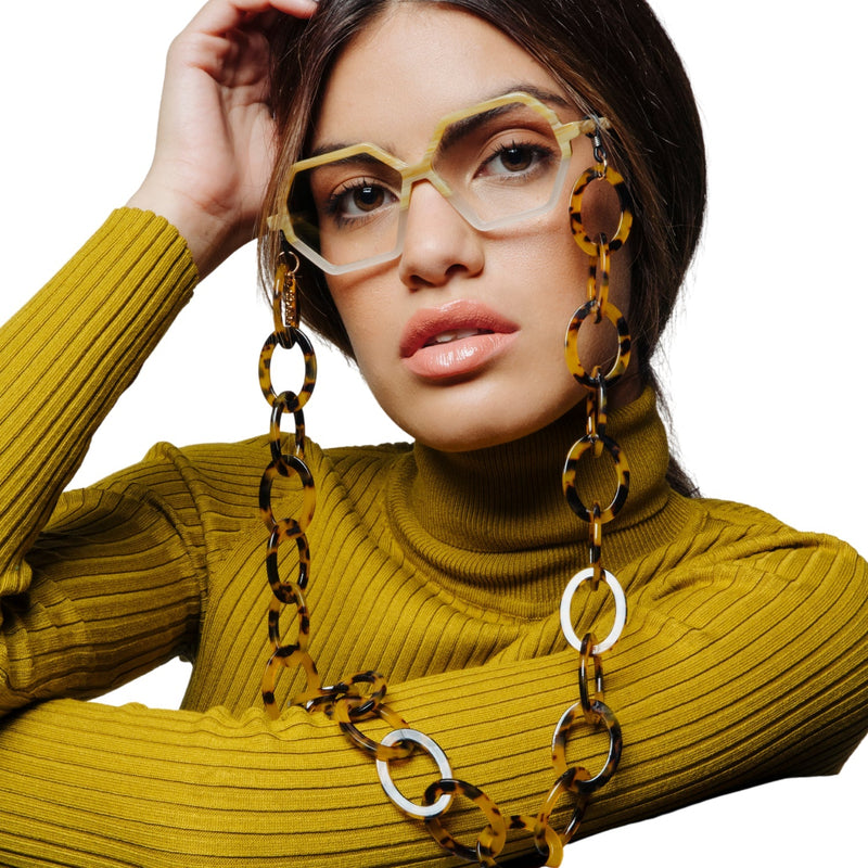 Eyeglass Chain Anello in Tortoise