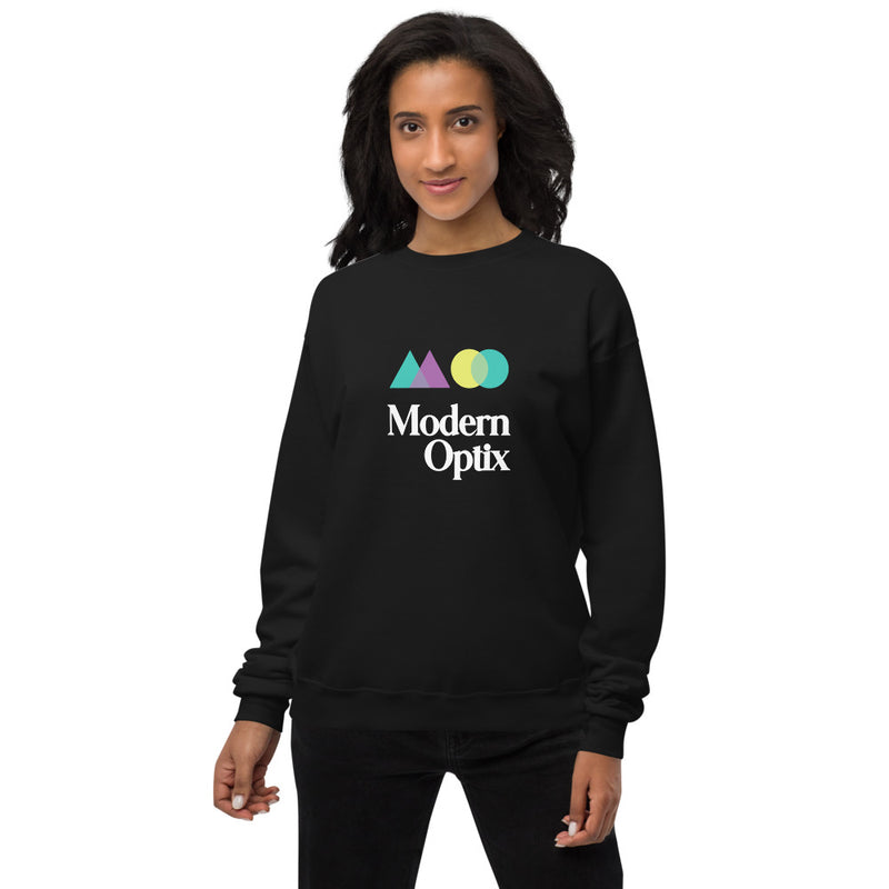 Modern Optix big logo Unisex fleece sweatshirt