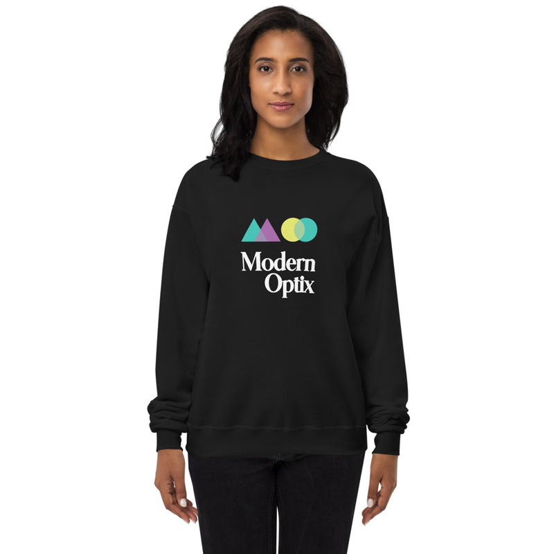 Modern Optix big logo Unisex fleece sweatshirt
